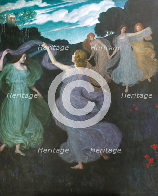 Dance of the Elves, 1888-1889. Creator: Auchentaller, Josef Maria (1865-1949).