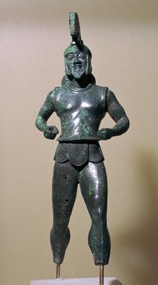 Greek bronze warrior from Dodona, 6th century BC. Artist: Unknown