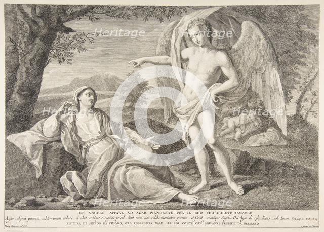An angel appearing to Hagar, 1727-72. Creator: Pietro Monaco.