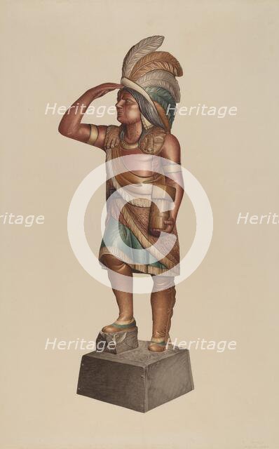 Cigar Store Indian, 1935/1942. Creator: Robert Pohle.