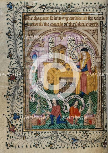 Preparation of experiments, c1477.  Creator: Unknown.