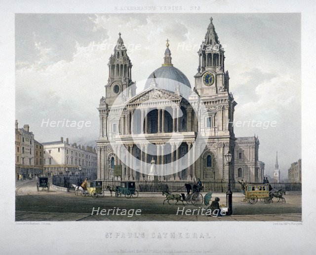 St Paul's Cathedral, City of London, 1851. Artist: Thomas Picken