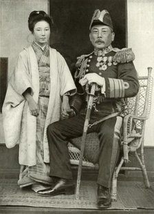 'Vice-Admiral Kamimura and His Daughter Hoshiko', 1910. Creator: Herbert Ponting.