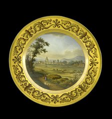 Dessert plate depicting the battlefield of Vitoria, Spain, 1810s. Artist: AJ Photographics.