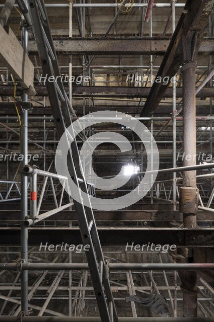 Interior of the kiln, Shrewsbury Flaxmill Maltings, Shropshire, 2019. Creator: Steven Baker.