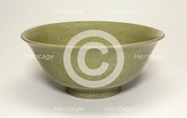 Bowl with Floral and Leaf Sprays, Ming dynasty (1368-1644). Creator: Unknown.