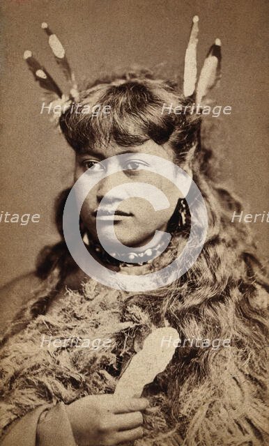 A young Maori woman, c1880s. Creator: James Bragge.