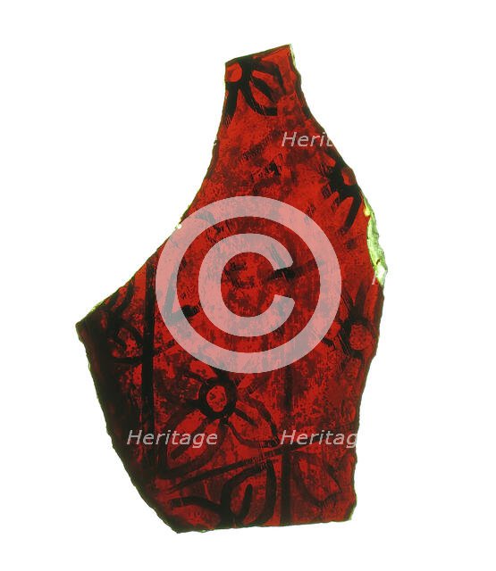 Glass Fragment, French, 14th-15th century. Creator: Unknown.