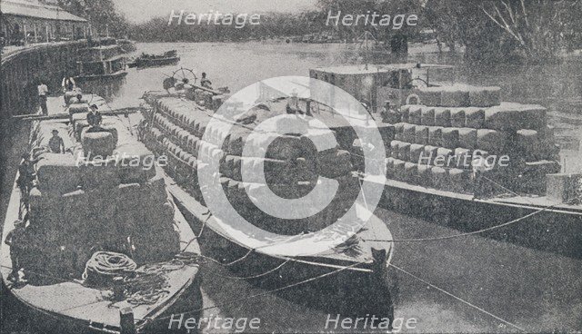 'Wool Barges on the Murray River', 1923. Creator: Unknown.