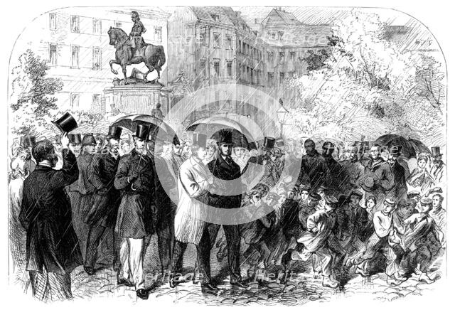 Visit of the Prince and Princess of Wales to Denmark: Kongens-Nytorf, at Copenhagen, 1864. Creator: Unknown.