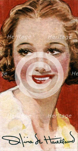 Olivia de Havilland, (1916-), Japanese born American film actress, 20th century. Artist: Unknown