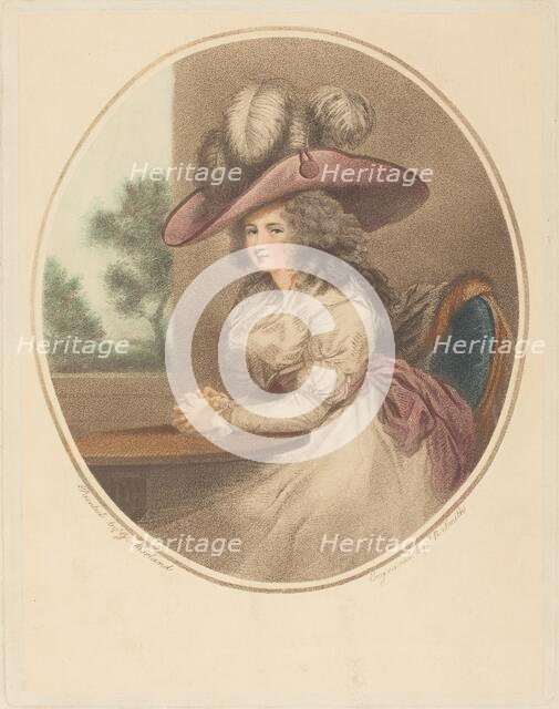 Anne Ward Morland (Delia in Town), c. 1788. Creator: John Raphael Smith.