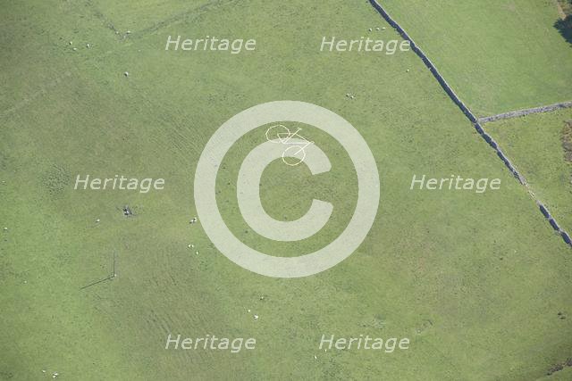 Hill figure of a bicycle on the route of the Tour de Yorkshire, Worton, North Yorkshire, 2014. Creator: Historic England Staff Photographer.