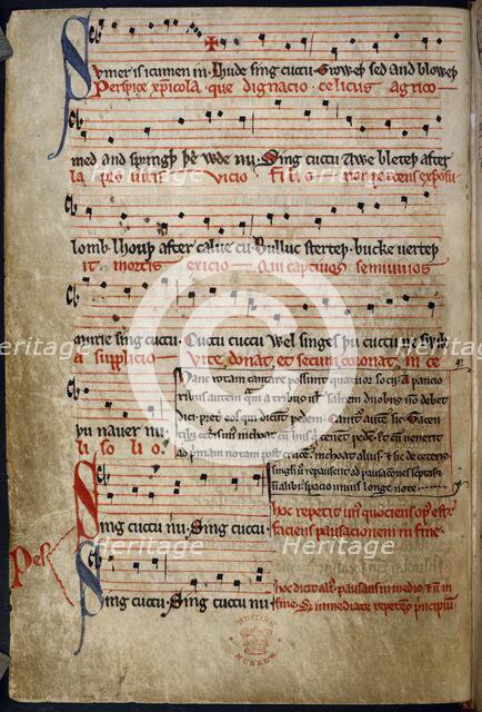 'Sumer is icumen in', mid 13th century.  Creator: Unknown.