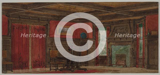 Rendering for Interior Design, about 1880- 1900. Creator: August Frederick Biehle (American, 1854-1918); M. James Bowman (American, 1872-1970).