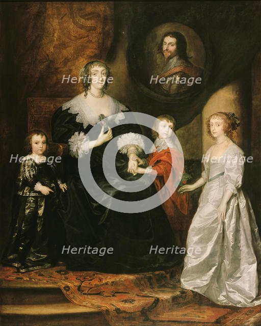Portrait of the widow of the Duke of Buckingham and her children, 1633. Creator: Dyck, Sir Anthony van (1599-1641).