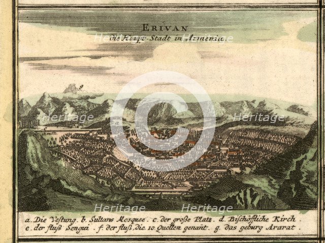 Map of Yerevan , 1762.