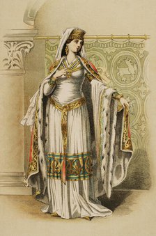 Noblewoman from the time of the reign of Emperor Frederick Barbarossa, (1155-1199), 1884.  Creator: Unknown.