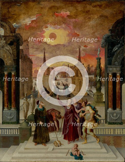 Dionysius the Areopagite Converting the Pagan Philosophers, 1570s. Creator: Antoine Caron.