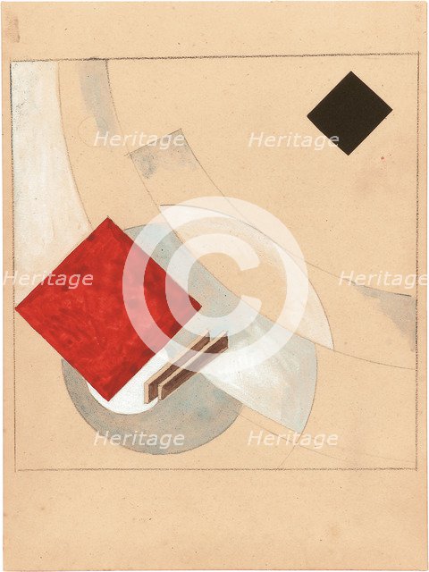 Study (for the Story of Two Quadrats), c. 1920. Artist: Lissitzky, El (1890-1941)