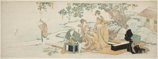 Picnic party, Japan, c. 1801/07. Creator: Hokusai.