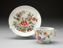 Cup and Saucer, Doccia, c. 1750/1800. Creator: Doccia Porcelain Factory.