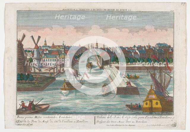 View of the Western New City Gate and Eastern New Main Gate in Rotterdam, 1742-1801. Creator: Anon.