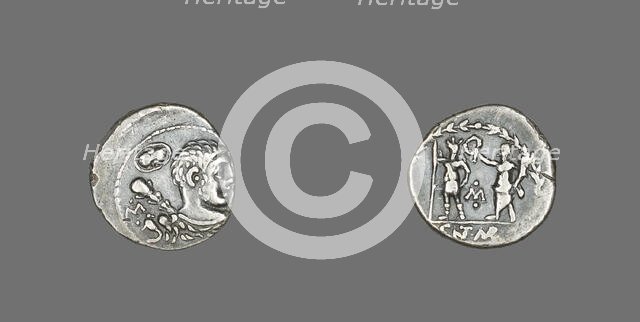 Denarius (Coin) Depicting the Hero Hercules, 100 BCE. Creator: Unknown.