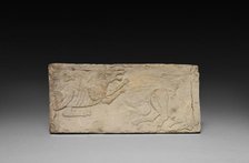 Relief with Rampant Tiger and Boar from a Funerary Stove Model, 206 BC- AD 220. Creator: Unknown.