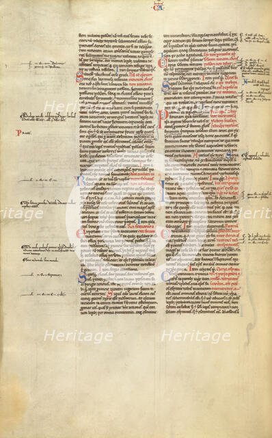 Text Page; Decretum, about 1170-1180. Creator: Unknown.