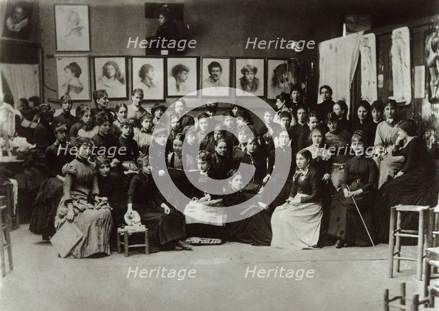 The women of the Académie Julian , 1880-1890. Creator: Anonymous.