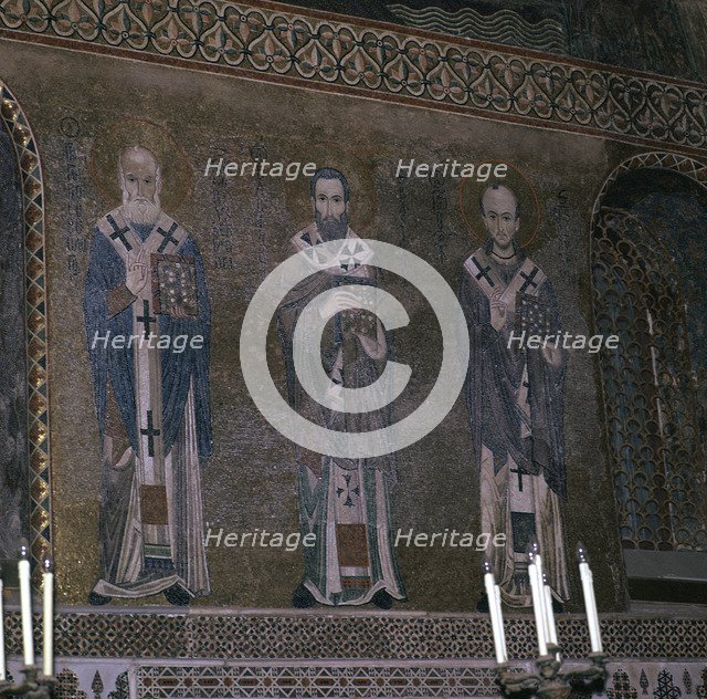 A mosaic showing the Fathers of the Church, 12th century. Artist: Unknown