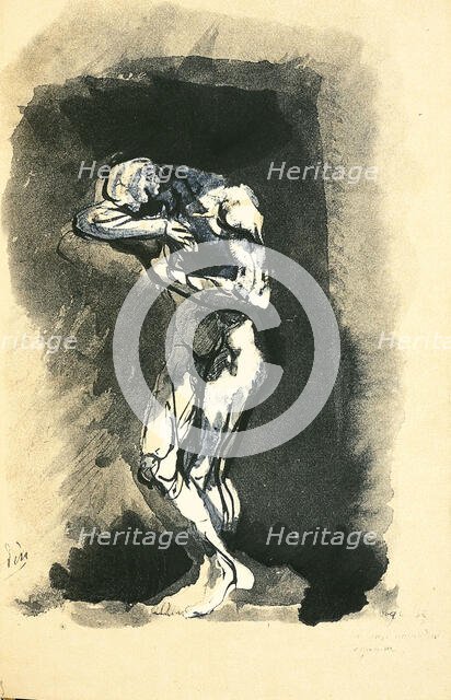 Illustration for "Les Fleurs du Mal (The Flowers of Evil)" by Charles Baudelaire, 1887-1888. Creator: Rodin, Auguste (1840-1917).