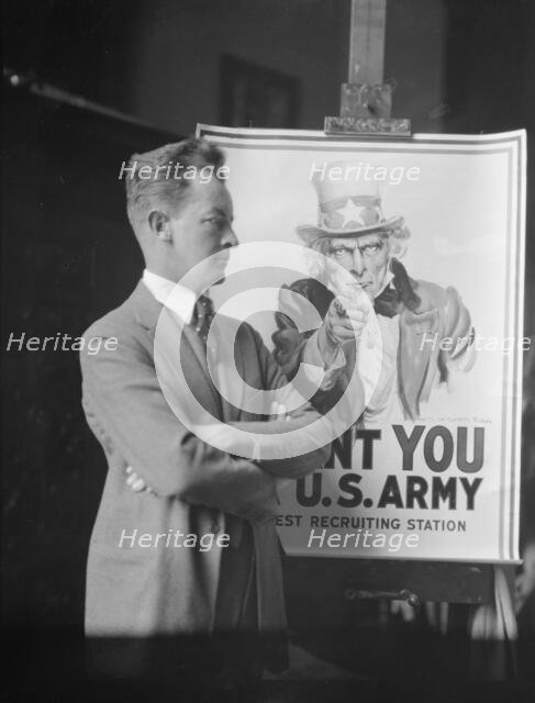 Flagg, Montgomery, Mr., portrait photograph, between 1917 and 1921. Creator: Arnold Genthe.