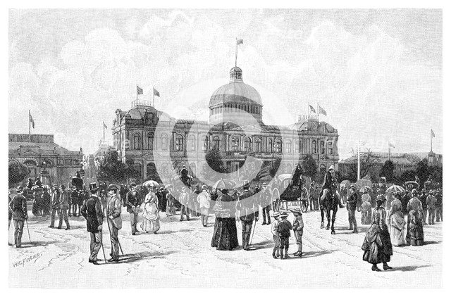 The Jubilee Exhibition, 1886.Artist: WC Fitler