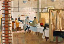 Royal Naval Hospital, Haslar: massage room, c1918. Creator: Jan Gordon.