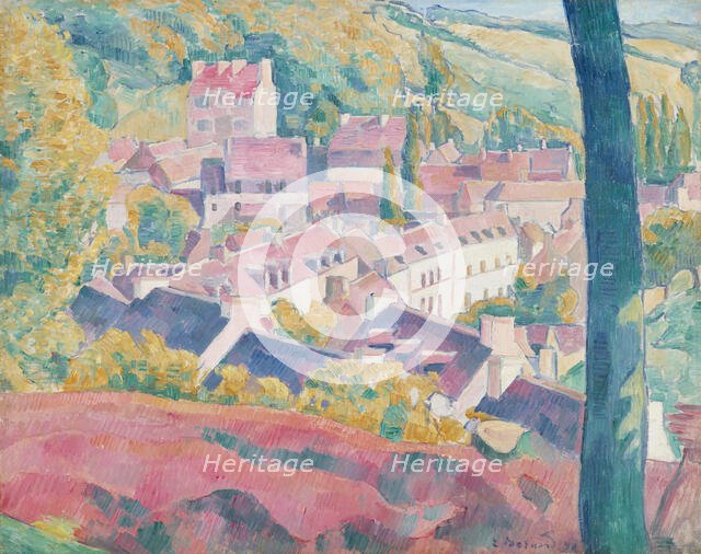 Pont-Aven Seen from the Bois d'Amour, 1892. Creator: Emile Bernard.
