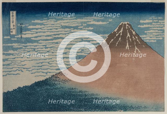 Fuji in Clear Weather (from the series Thirty-six Views of Mt. Fuji), early 1830s. Creator: Katsushika Hokusai (Japanese, 1760-1849).