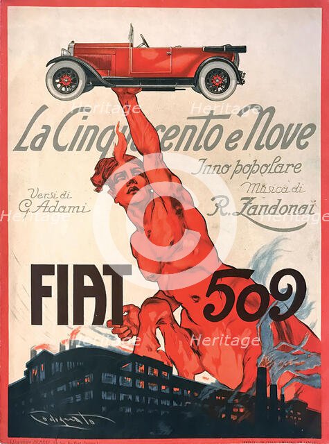 Fiat 509, 1925. Creator: Codognato, Plinio (1878-1940).