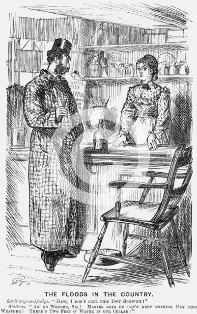 'The Floods in the Country', 1877. Artist: Charles Samuel Keene