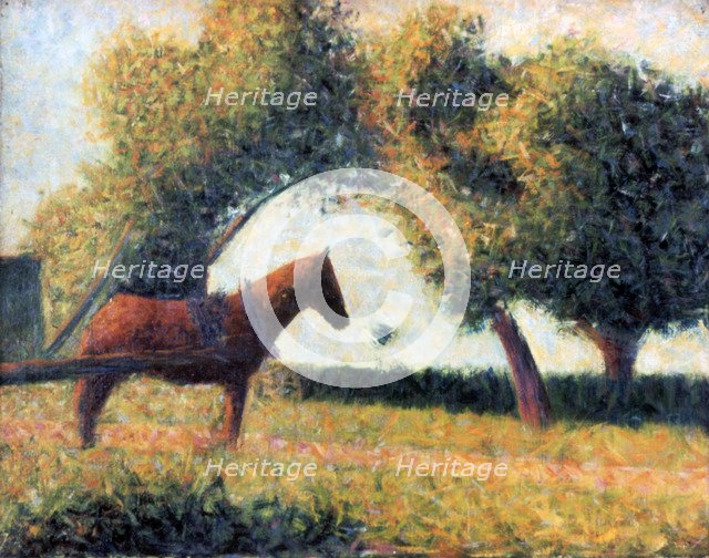'The Harnessed Horse', 1883. Artist: Georges-Pierre Seurat