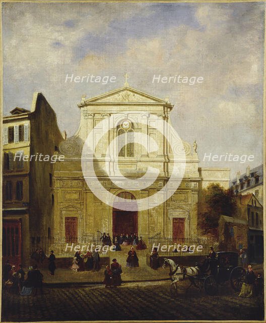 Facade of the Blancs-Manteaux church, 1865
, 1865. Creator: Unknown.