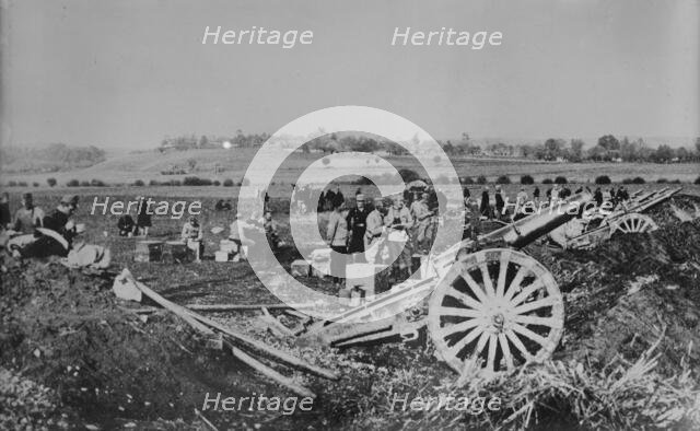 Austrian 15 cm. gun in action, between c1910 and c1915. Creator: Bain News Service.
