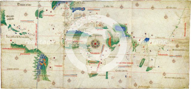  The Cantino planisphere, 1502. Artist: Anonymous master  