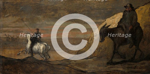 Don Quixote and the Windmills, c. 1850. Creator: Unknown.