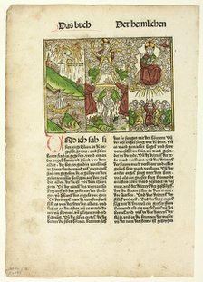 Book of Revelation (Seven Trumpets) from The Bible (also called the...1485...assembled 1929. Creators: Unknown, Johann Reinhard Grüninger, Wilhelm Ludwig Schreiber.