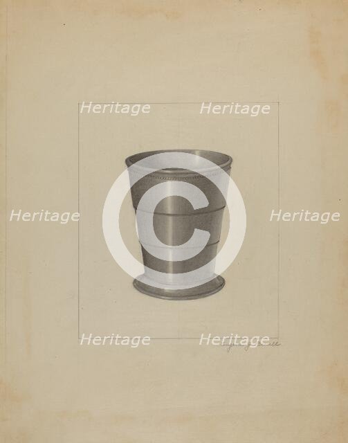 Pewter Cup, c. 1936. Creator: Eugene Barrell.