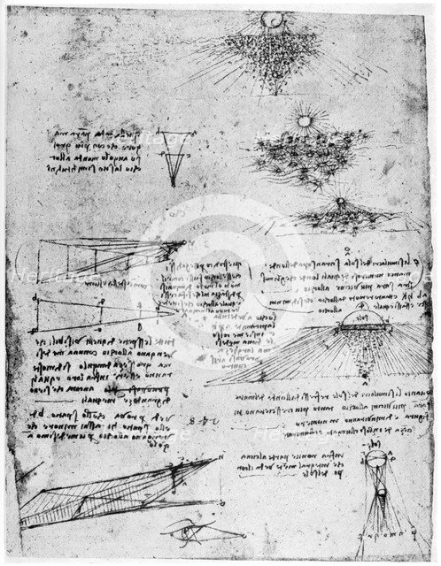 Reflections of the sun on water, late 15th or early 16th century (1954). Artist: Leonardo da Vinci