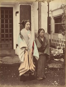 Lady & Servant, 1870s. Creator: Unknown.