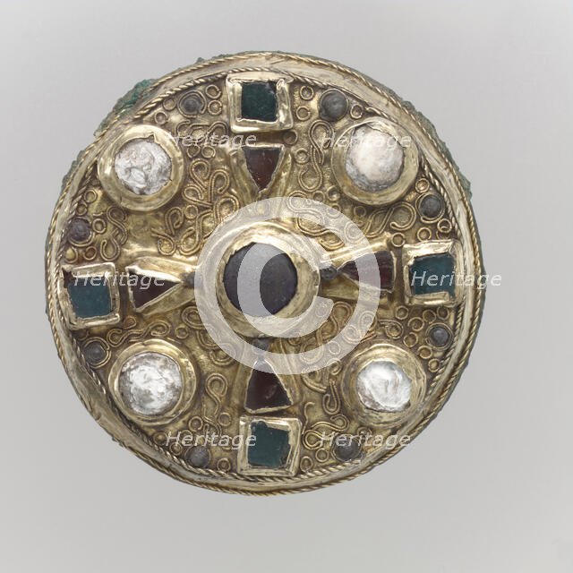 Disk Brooch, Frankish, late 7th century. Creator: Unknown.